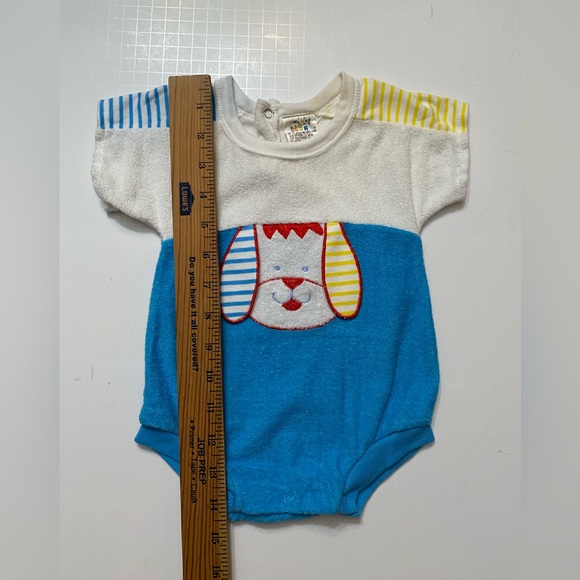 Vintage Little Little 70s -80s Baby Boys Romper One Piece 0-6 months - Picture 2 of 8